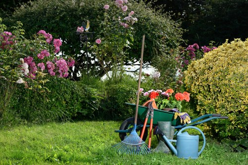 Hard and soft landscaping features in a Walthamforest garden